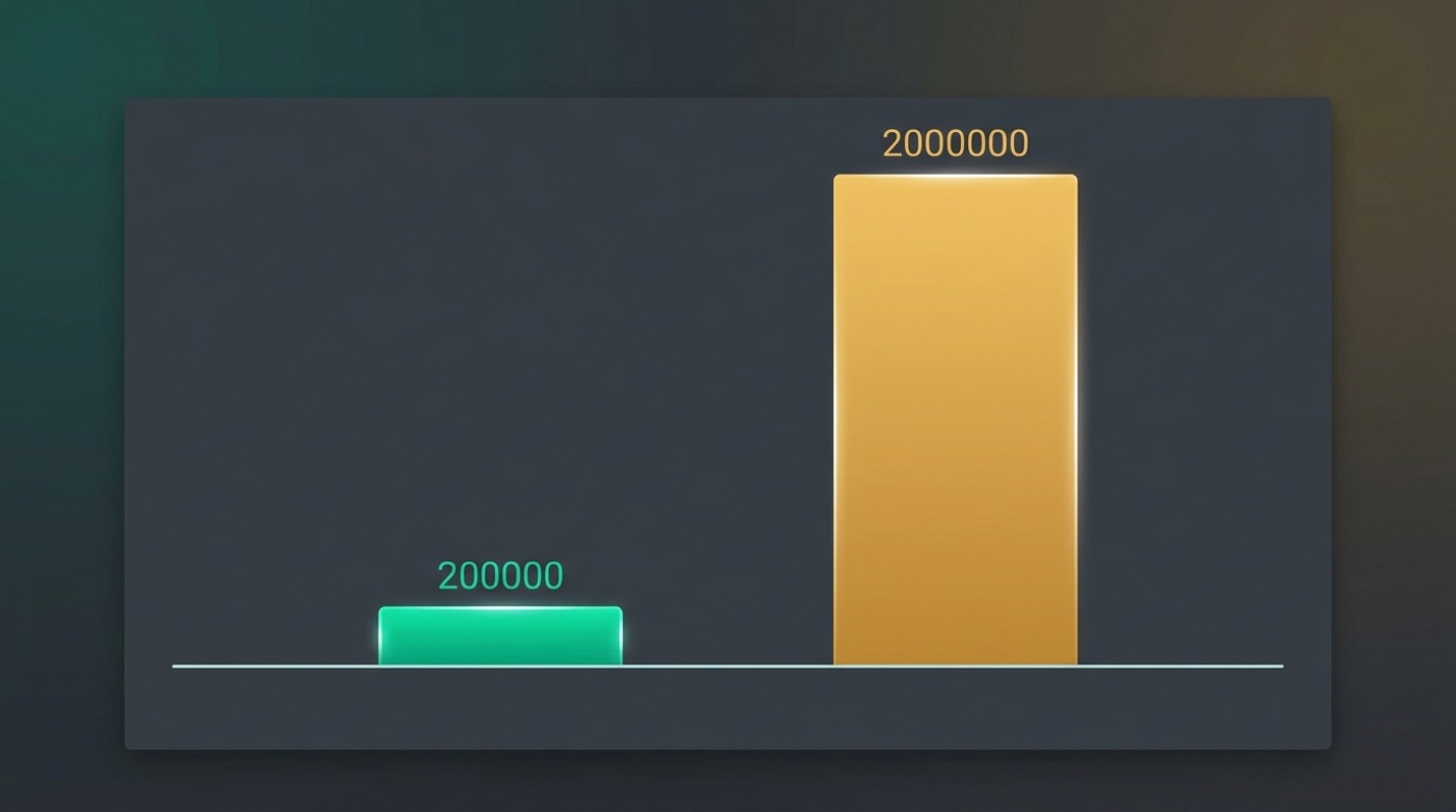 Bar chart of Kimi context window growth from 200,000 to 2,000,000 Chinese characters