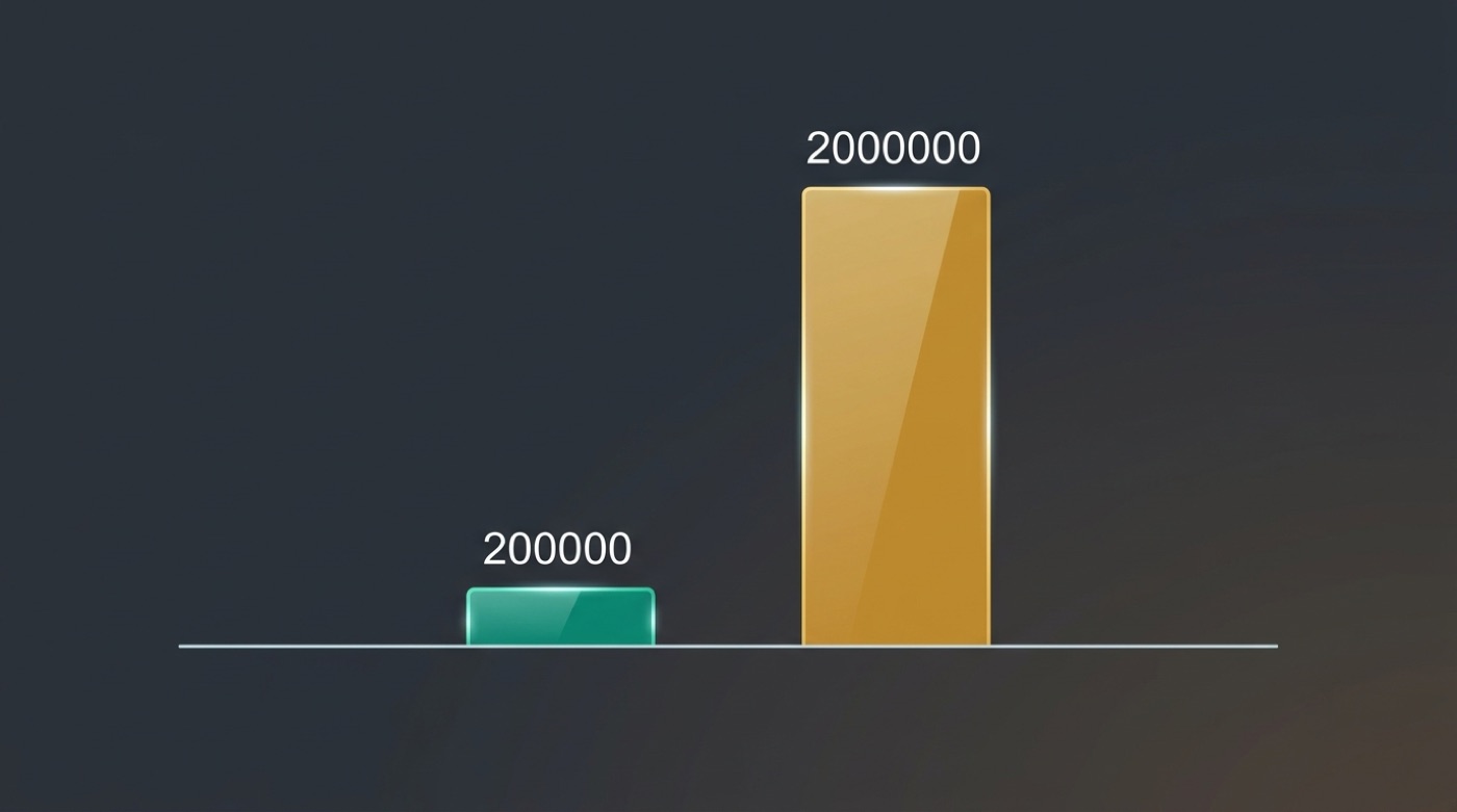 Bar chart comparing Kimi context window growth from 200,000 to 2,000,000 Chinese characters