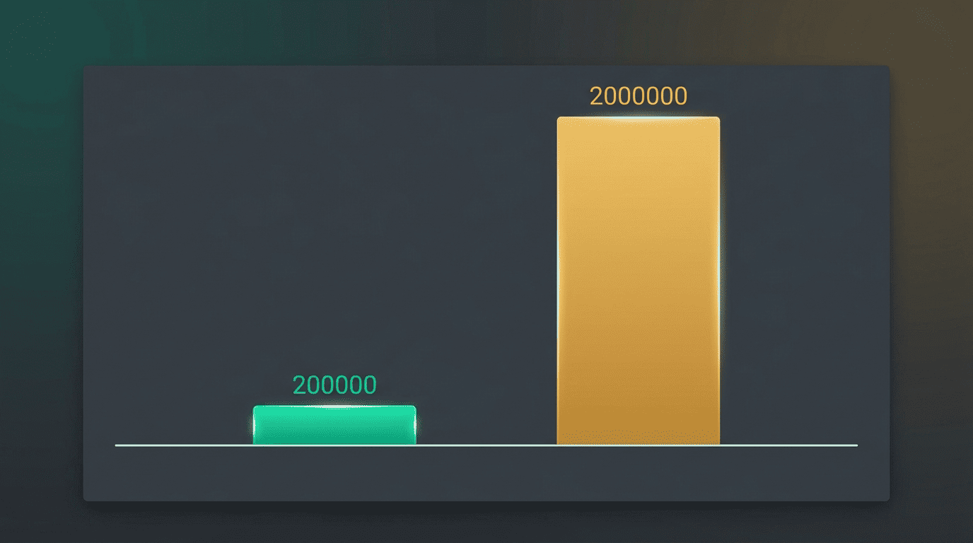Bar chart of Kimi context window growth from 200,000 to 2,000,000 Chinese characters